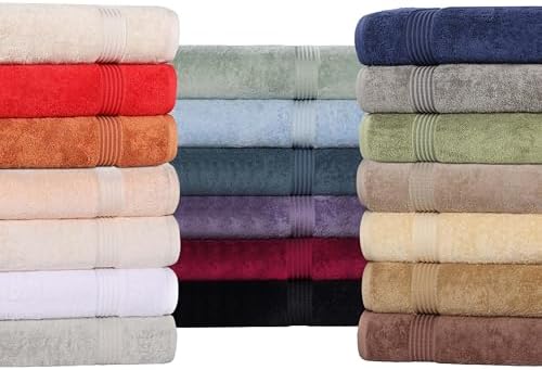 Superior Luxury Cotton Bath Towels 6-Piece Set Gold