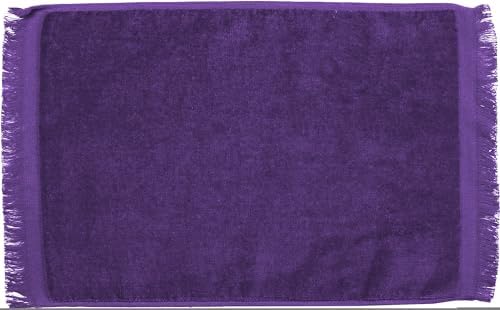 Luxurious 12 Fringed Velour Towels Purple Perfect for Relaxing Butions