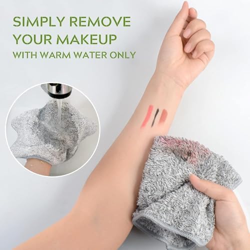 SINLAND Microfiber Face Towels 6-Piece Set 12x12 Ultra Soft for Bath