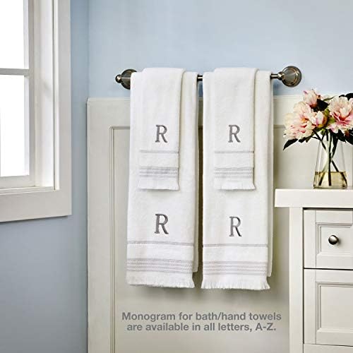 casual hand towel set with monogram design