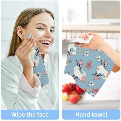 YETTASBIN Cute Cow Washcloths 2 Pack 1