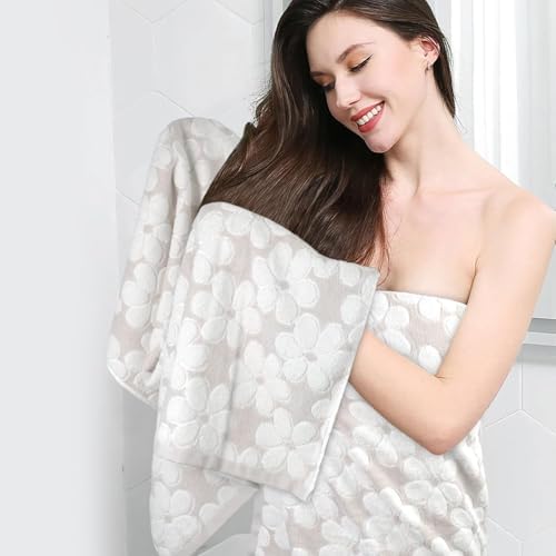 Two-Piece Soft Bath Towels for Overflow Relaxation