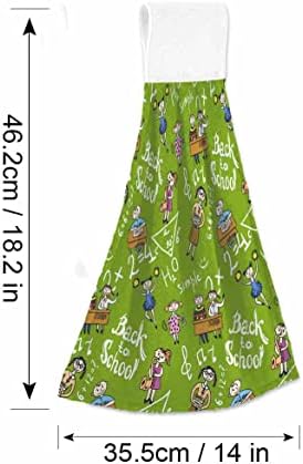 JOHIZUTALearning Kids Set of 2 Math Hanging Dorm room Bath Towels
