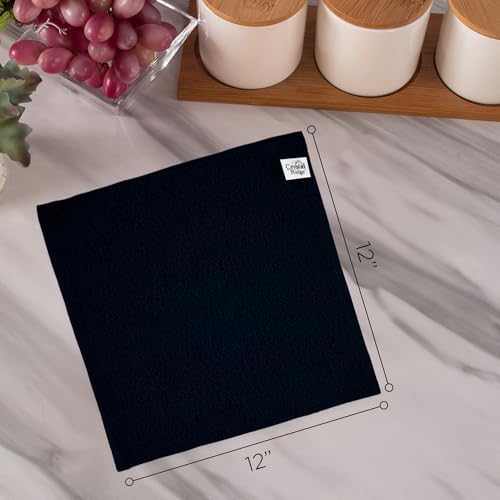 10-Piece Crystal Ridge 12x12 Washcloths WhiteBlack