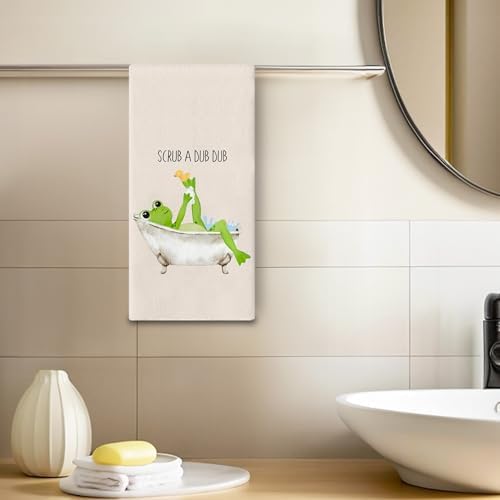 BNZolyoia Cute Frog Hand Towels 16x24