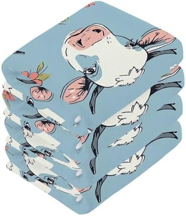 YETTASBIN Cute Cow Washcloths 2 Pack 1