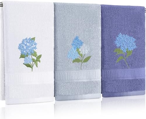 Gather a soft summer vibe with our Tingjoo Blue Hydrangea Hand Towels