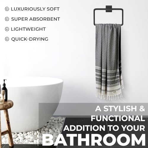 DEMMEX Organic Luxury Ultra Soft Turkish Cotton Bath Towel - 71x36 PreWashed Diamond Weave