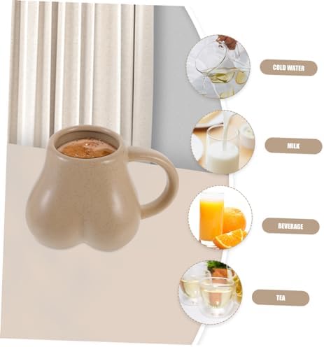 KICHOUSE Butt-Shaped Coffee Mug Novelty Cup for Coffee Tea