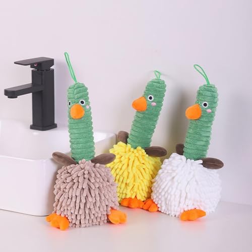 Cartoon Duck Chenille Hand Towel 2-Pack