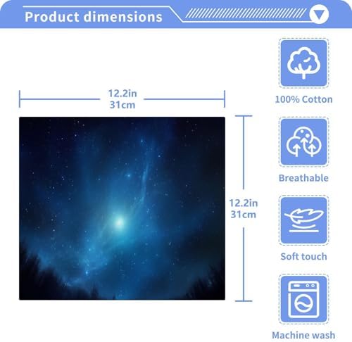 Galaxy Washcloth 2-Piece Soft Absorbent Baby Face Towels Reusable Washcloth Set