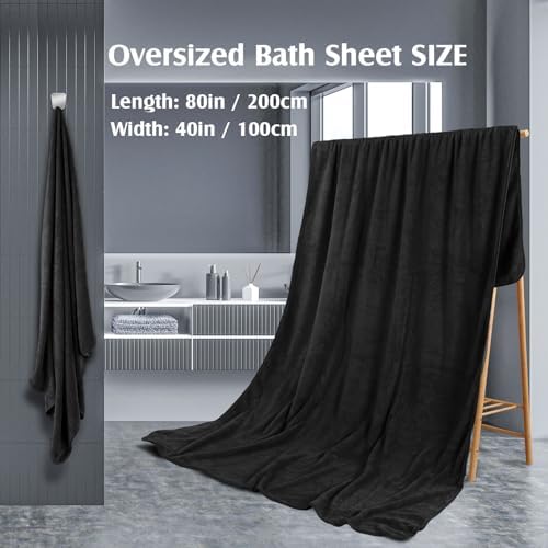 4-Piece Oversized Fleece Bath Towels