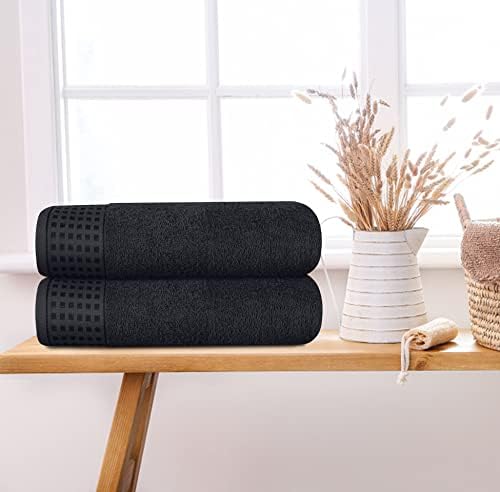 GLAMBURGOversized Cotton Bath Towels Set - Ultra Soft Quick Dry Durable