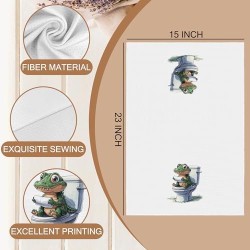 Alligator-themed 16x24-inch hand towels for bathroom and kitchen