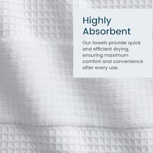 Aire Raine 100 Cotton Waffle Bath Towels Set - 4