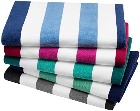 40x70 Plush Thick Beach Towel for Adults WhiteTeal