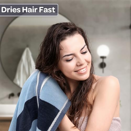 6-Piece Bath Towel Set 525 GSM - Navy - Soft Absorbent