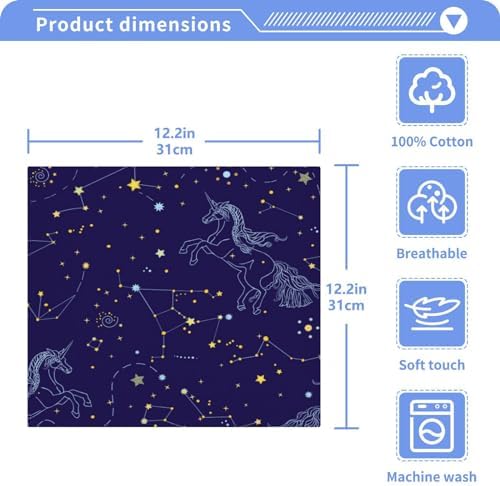 Elegant Unicorn Washcloth Set