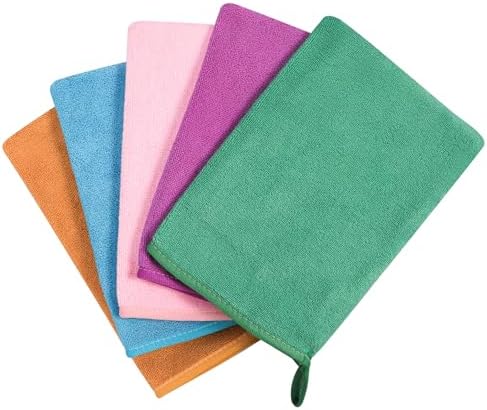 5-Pack Microfiber Face Body Washcloths