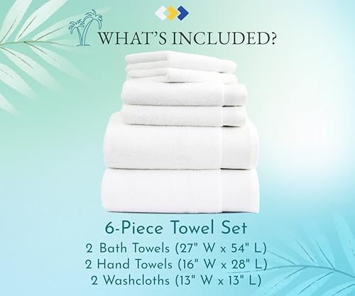 California Design Den 6-Piece Soft Cotton Towels