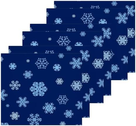 YETTASBIN Blue Snowflake Washcloths 2 Pack 2