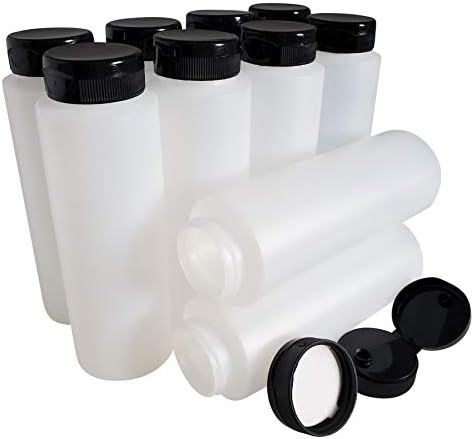 HDPE Squeeze Bottles 8oz 10-Pack