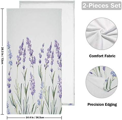 Blueangle Watercolor Lavender Towels
