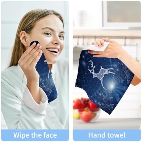 Reindeer Washcloth Set - Christmas Gift for Kids and Adults