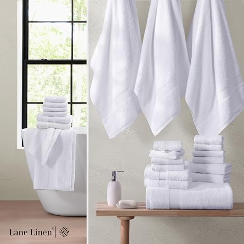 10-Piece White Bath Towels Set