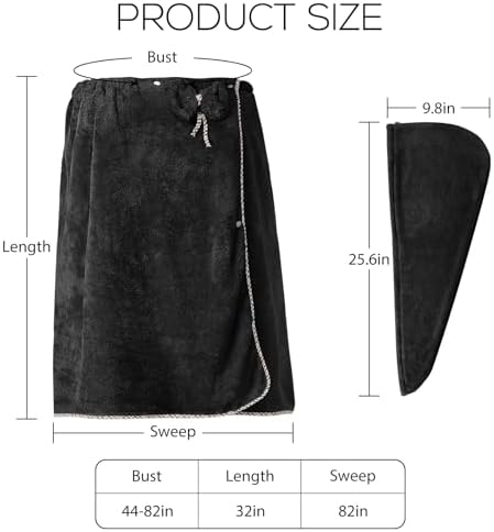 OneDream Plus Size Towel Wrap for Women