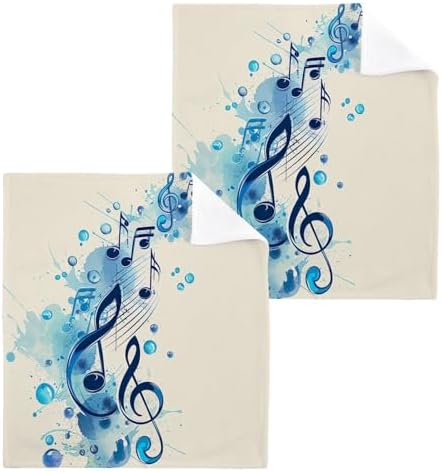 Musical Note Washcloth Set - Soft Reusable