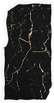 Wamika Black Gold Marble Hand Bath Towels Set - Soft Absorbent Durable