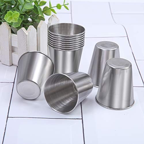 Ruisita 12-Piece Stainless Steel Shot Cups