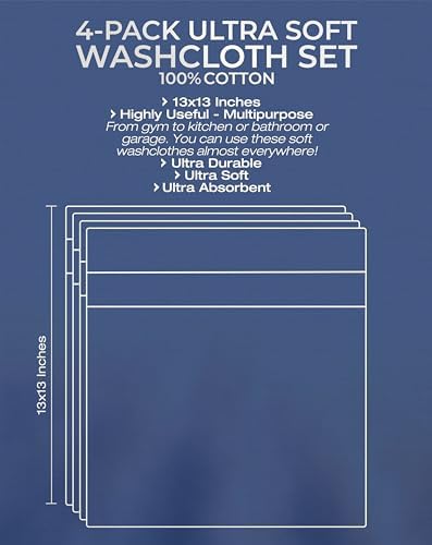 American Veteran 4 Pack Turkish Washcloths