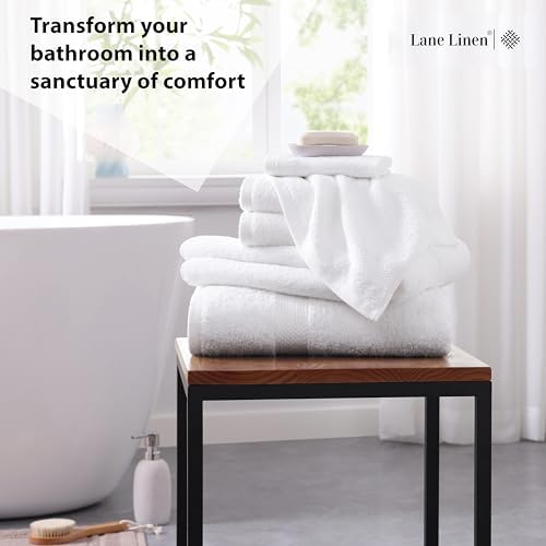 10-Piece White Bath Towels Set