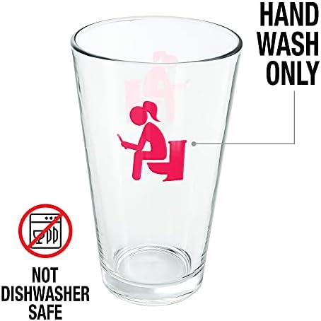 Logovision Goop Poop Pooping 16 oz Glass