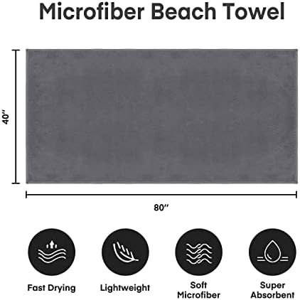Genuine Microfiber Bath Towels Oversized Fast Dry Soft 2-Piece Set