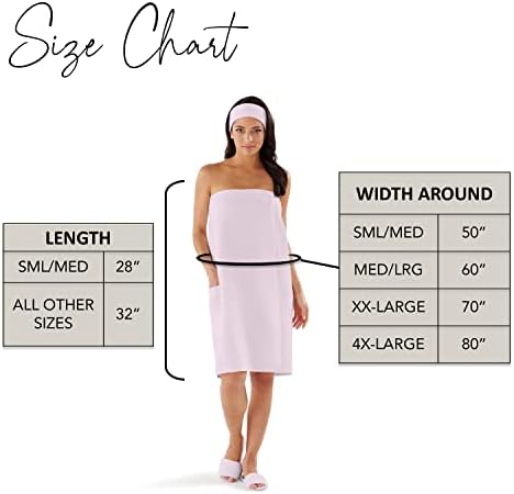 Boca BT Terry Waffle Towel Wrap for Women - Plus Size