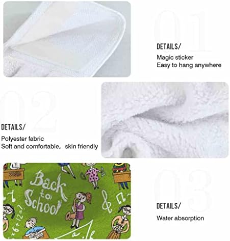 JOHIZUTALearning Kids Set of 2 Math Hanging Dorm room Bath Towels