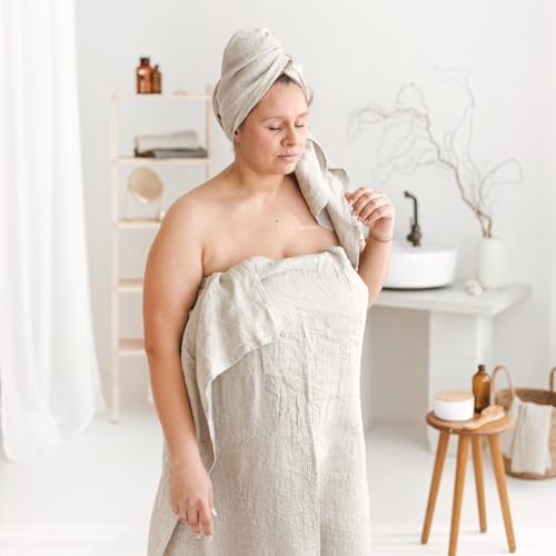 Extra Large Linen Bath Towel