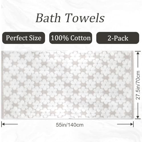 Two-Piece Soft Bath Towels for Overflow Relaxation