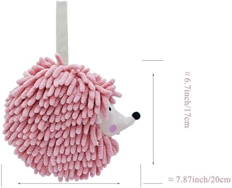 Yqdmcyan Fuzzy Ball Hand Towels Set of 2 Cute Hedgehogs Soft Absorbent