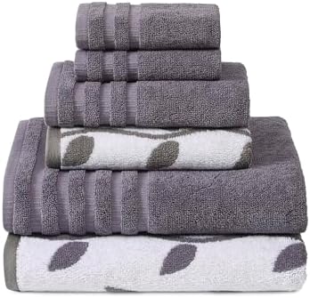 Modern Threads 6-Piece Organic Yarn-Dyed Bath Towel Set