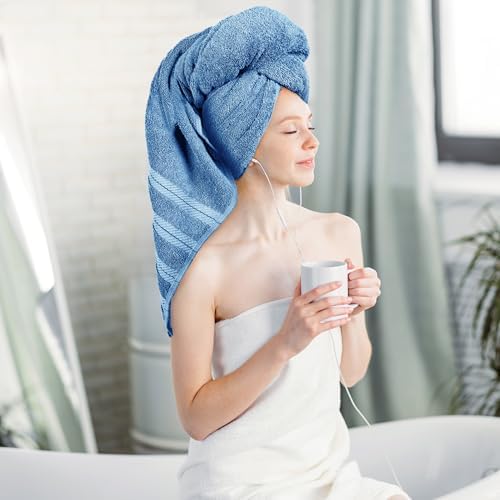 Utopia Premium Bath Towels Set Electric Blue