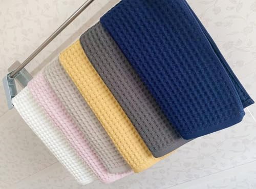 Mias Dream 3-Pack Cotton Waffle Towels - Quick Dry Soft Durable