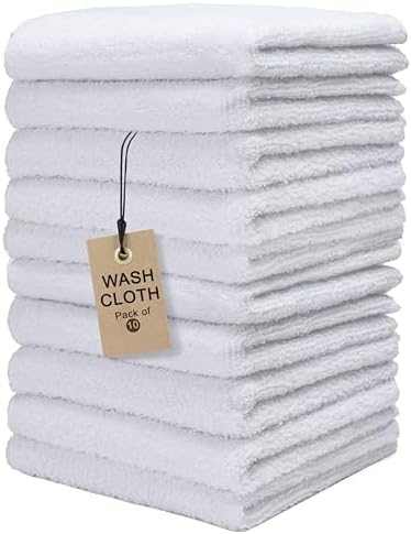 Honeycomb Terry Washcloth - 10 Set Soft Absorbent Pack of 10