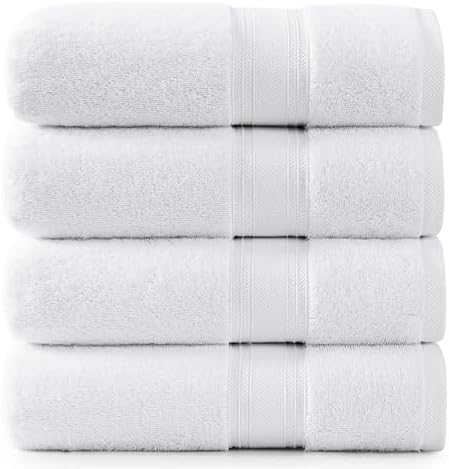 Luxurious Over-Sized 100 Cotton Bath Towels Soft Quick-Drying Washable