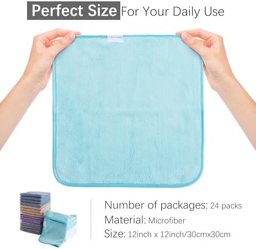 Luxurious Microfiber Coral Velvet Washcloths Set