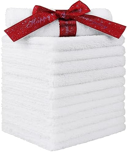 HOMEXCEL 12 Pack Microfiber Washcloths - 12x12 Inch