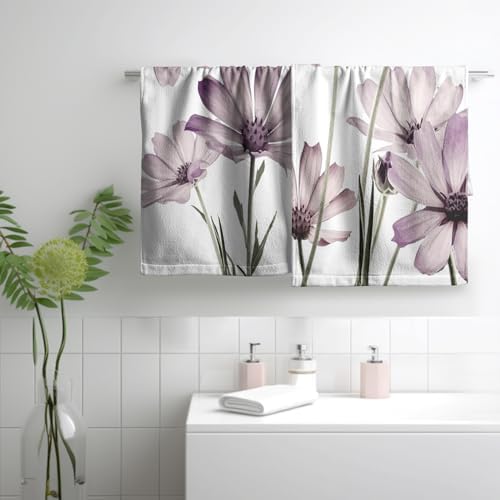 Hand Towels Pure Purple Flowers bursting with Style
